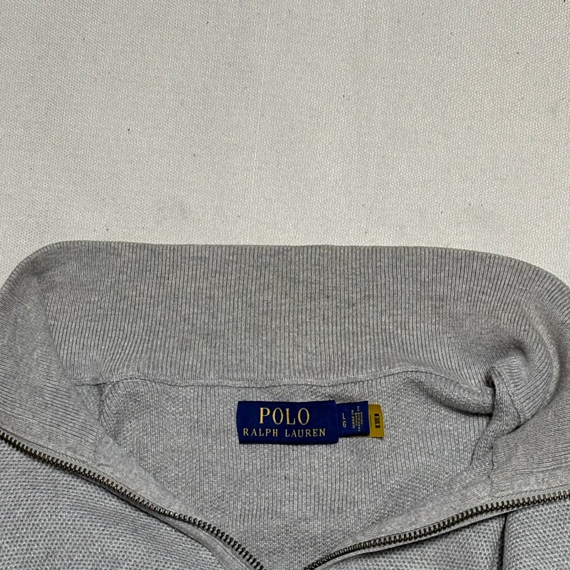 Polo Ralph Lauren 그레이 반집업 코튼 니트 상품이미지5