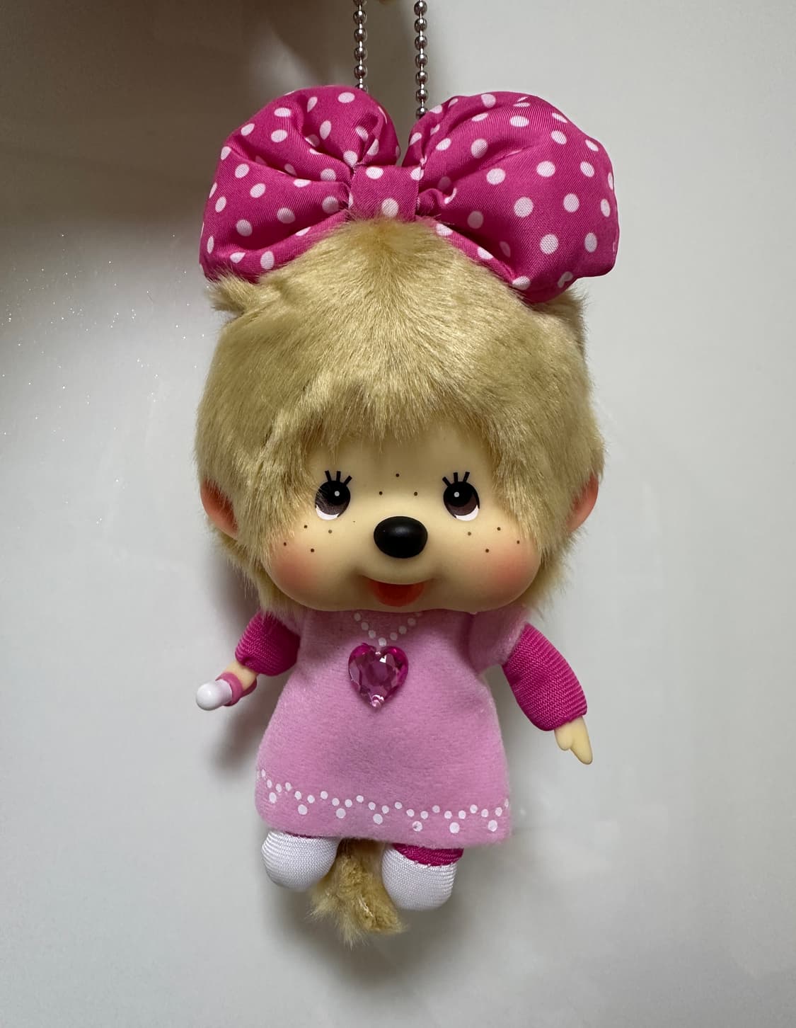 홍콩 몬치치 대두 핑크 땡땡이 키링 상품이미지2