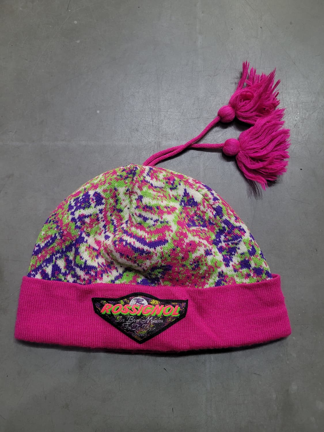 ROSSIGNOL 멀티컬러 퐁퐁 니트 비니 상품이미지1