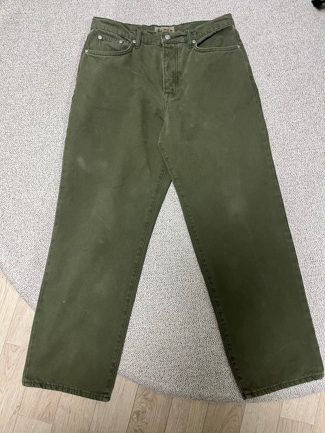 [30] 스투시 빅 올 진 올리브 드랩 데님 판매합니다 상품이미지3