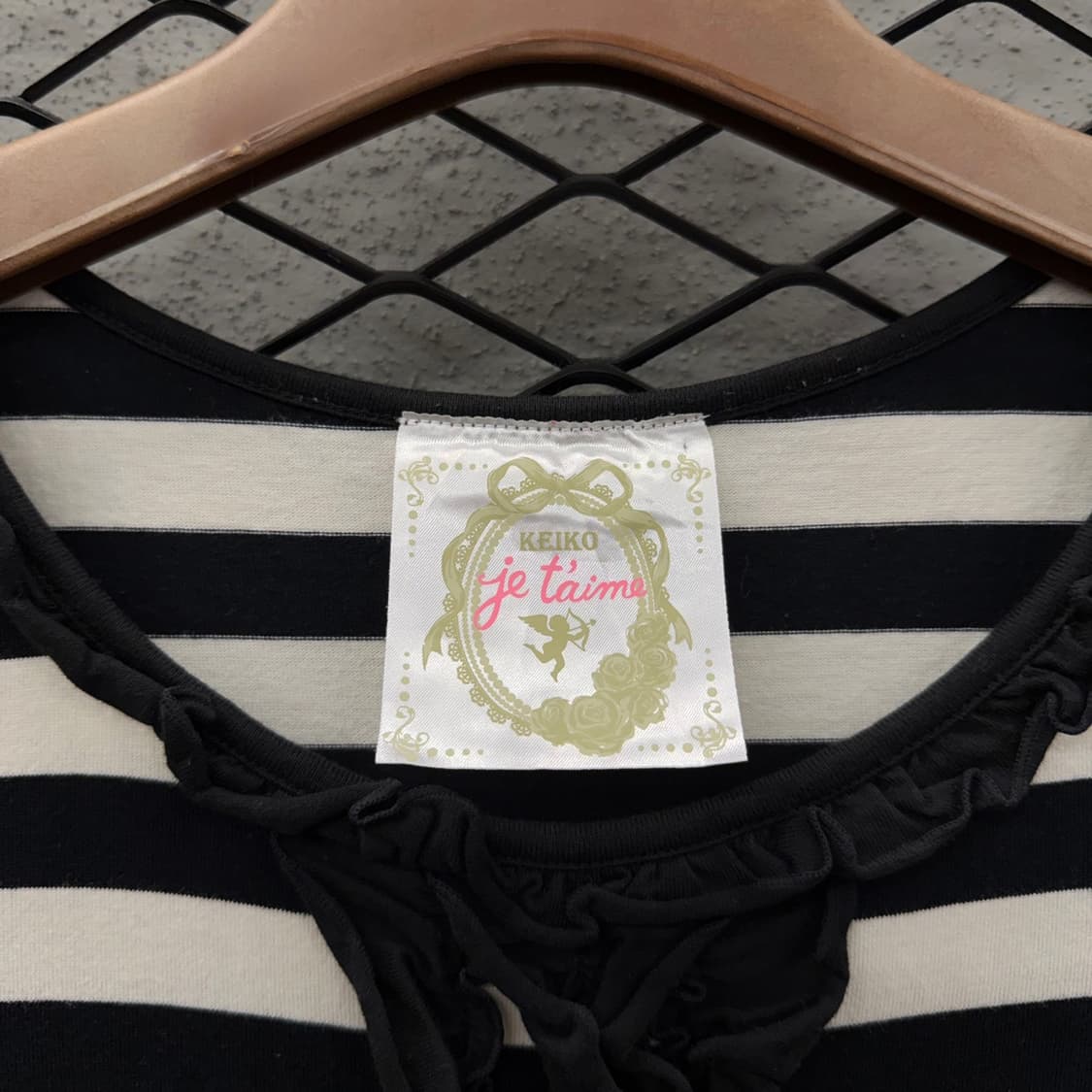 JPN VINTAGE 스트라이프 프릴 미니원피스 상품이미지6