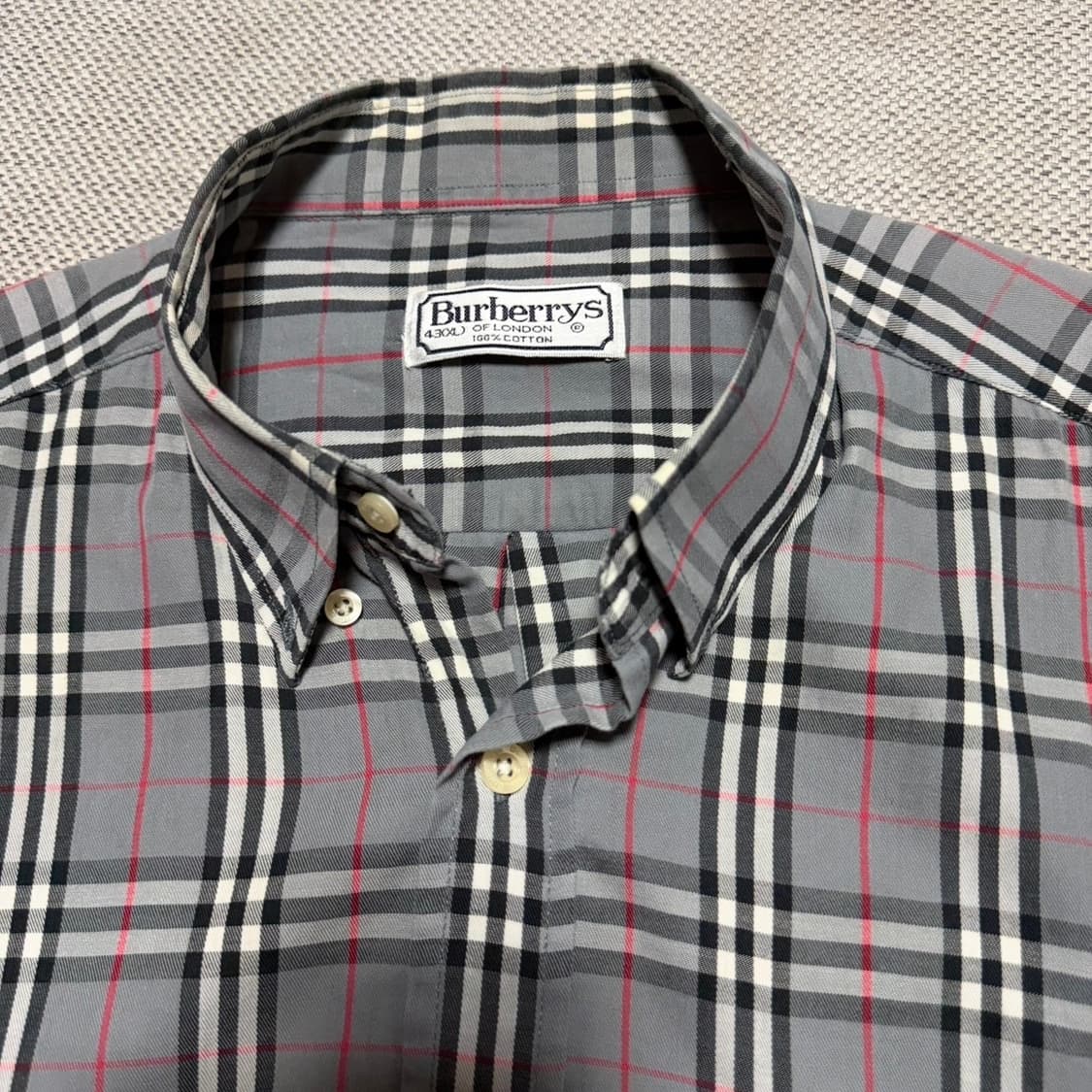 버버리 빈티지 체크 긴팔 셔츠 상품이미지2