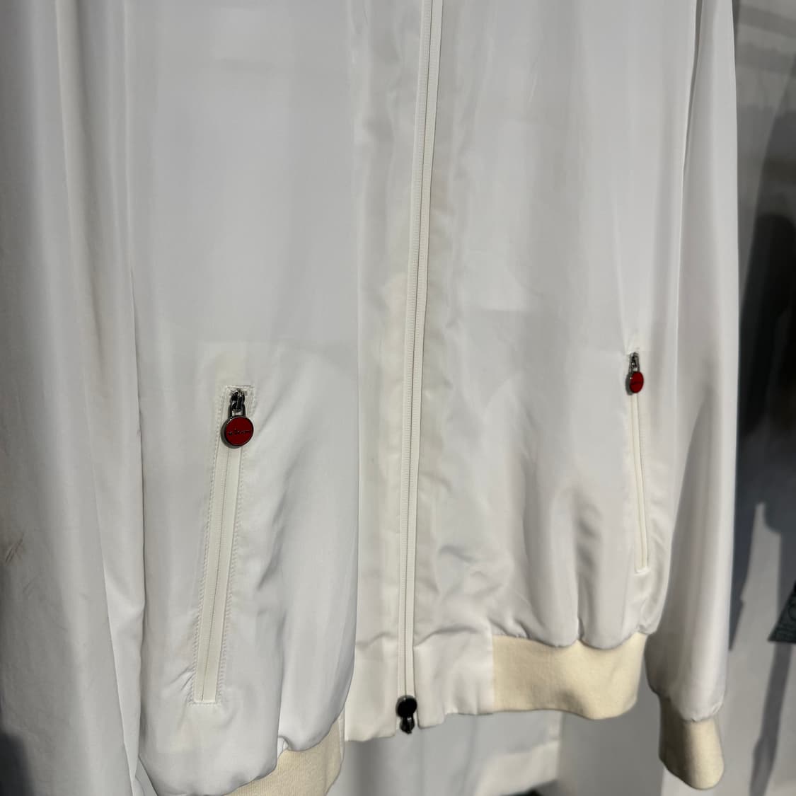 (54) 키톤 시그니처 로고 블루종 자켓 화이트 상품이미지4