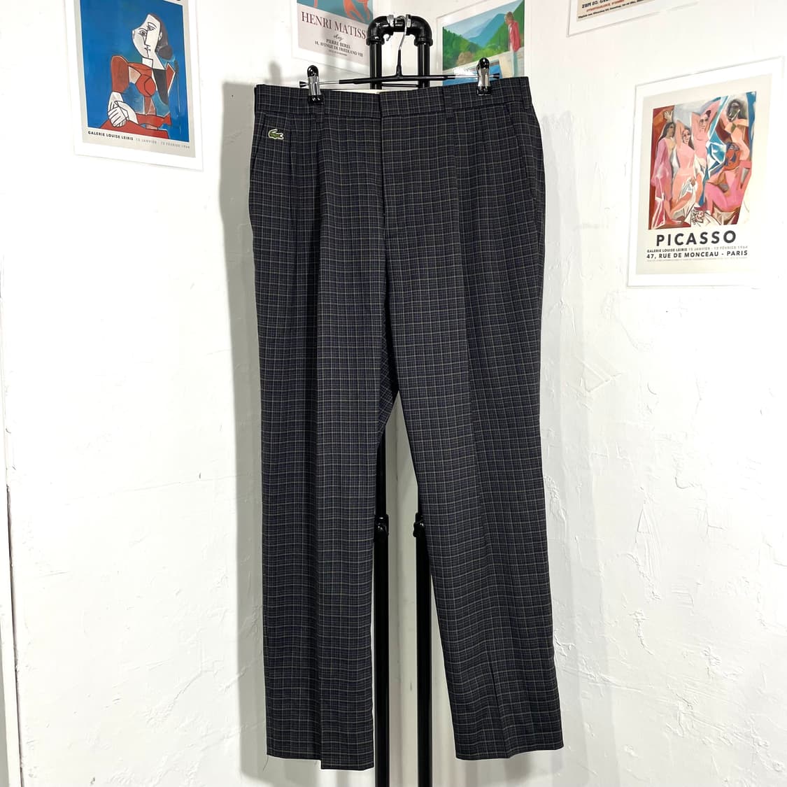 라코스테 체크 슬랙스 상품이미지1