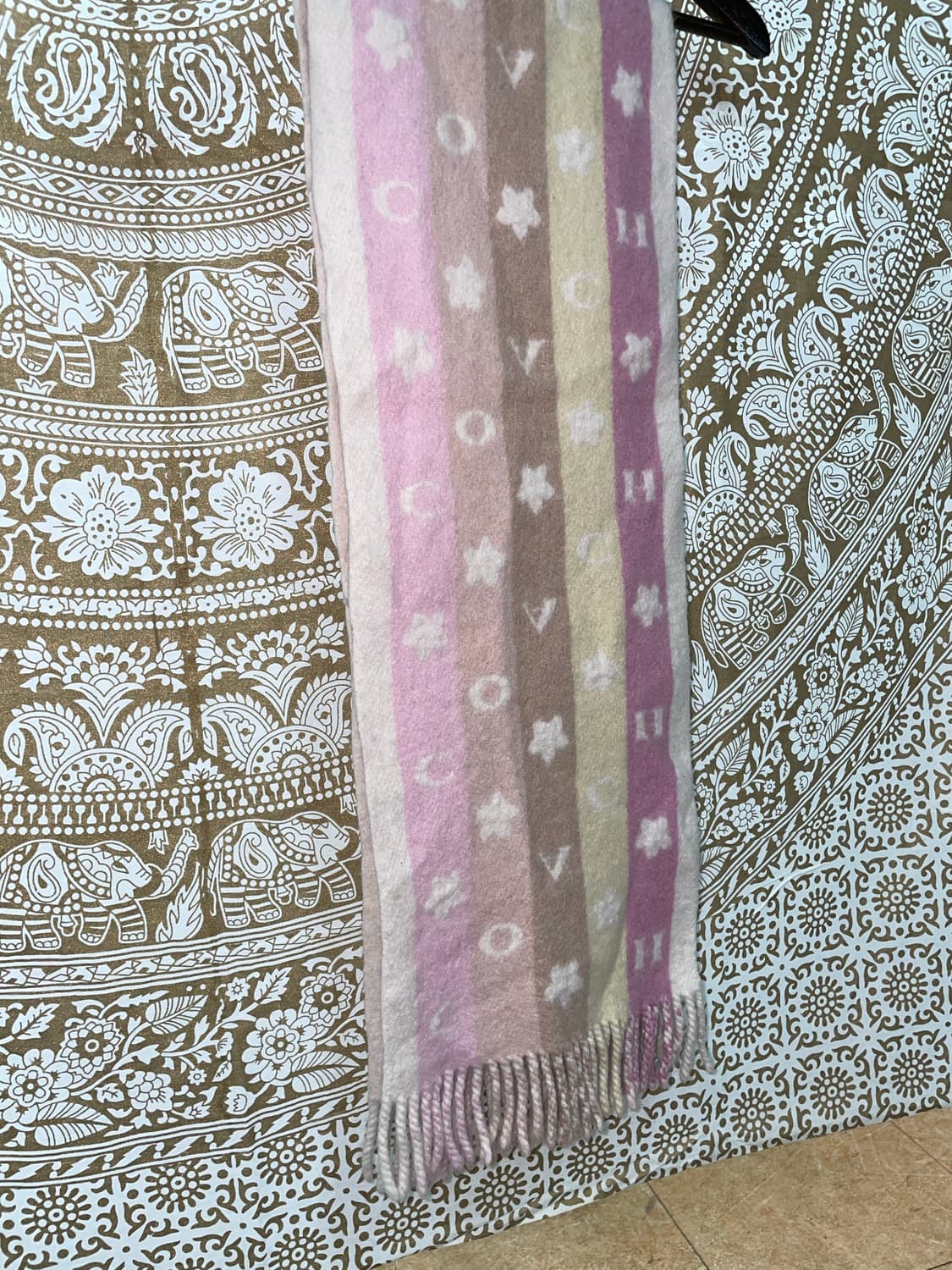 빈티지 알파벳 스트라이프 머플러 목도리  상품이미지2