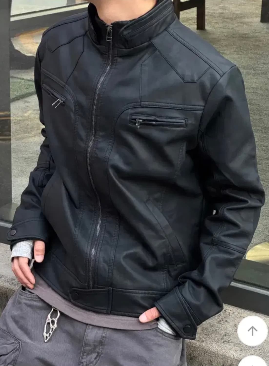 빈티지 레더자켓 블랙 상품이미지1
