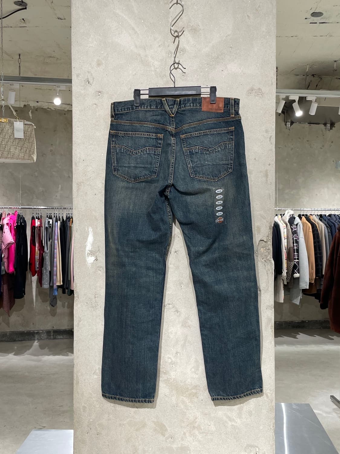 할리 데이비슨 진청 스트레이트 워싱 데님 팬츠 상품이미지6