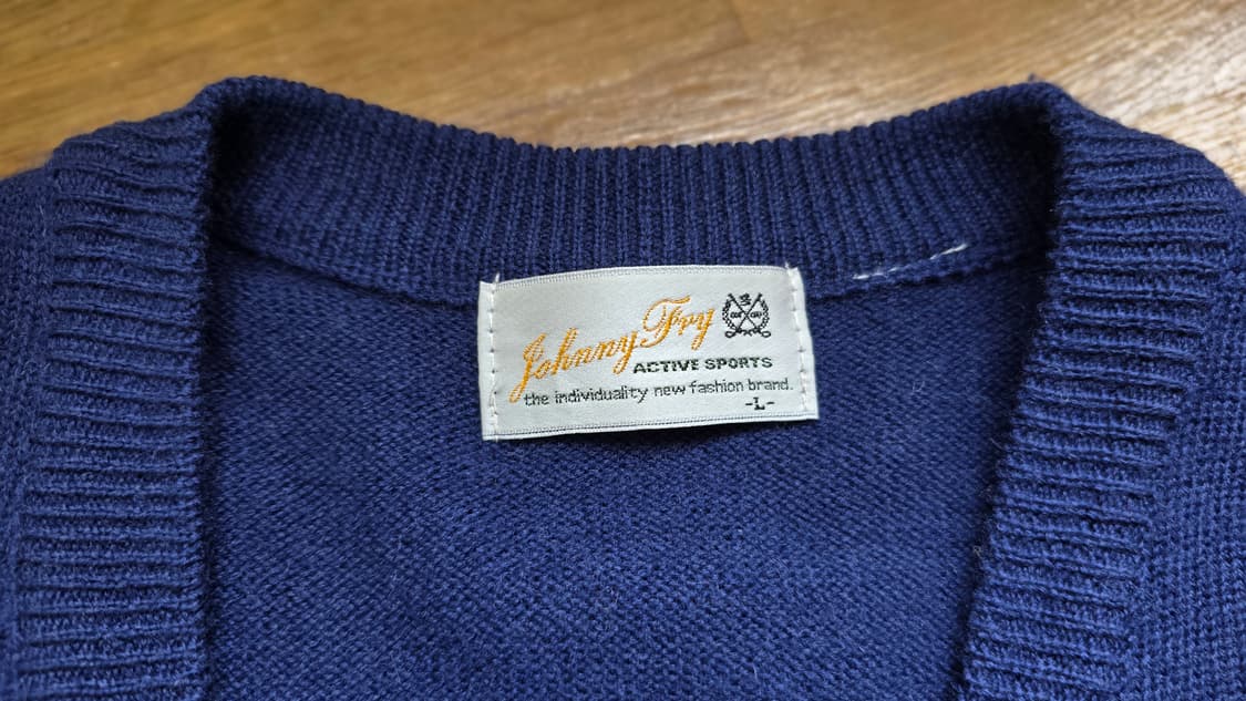 빈티지 골프 자수 울 니트 베스트 조끼 상품이미지4