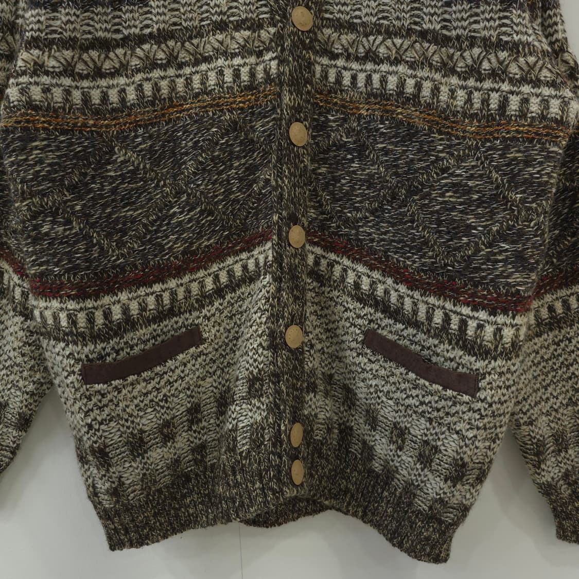 90년대 이탈리아산 패턴 니트 빈티지 가디건 상품이미지3