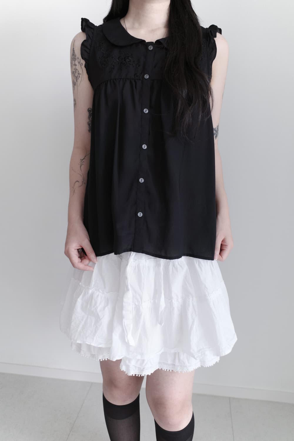 sm2)see-through sleeveless shirt  상품이미지4