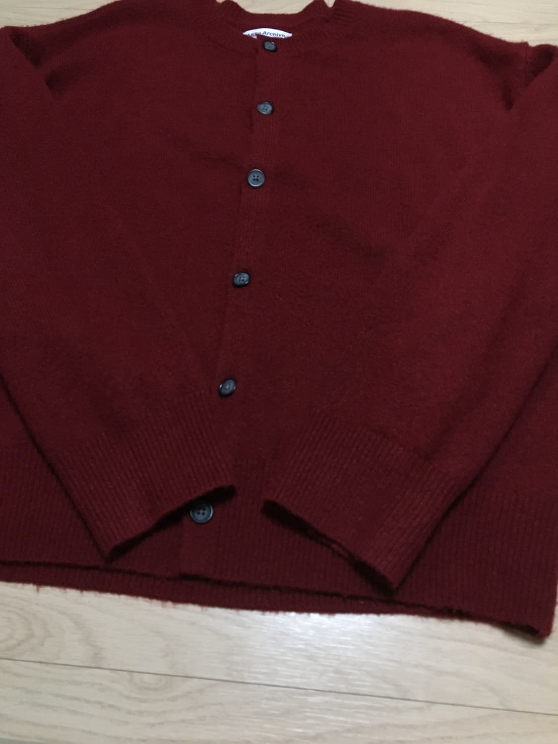 [L] 밀로아카이브 크롭 가디건 레드 상품이미지4