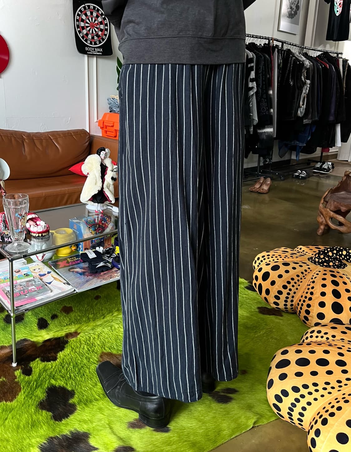 Jpn Vintage Stripe Real Wide Linen Pants 상품이미지2