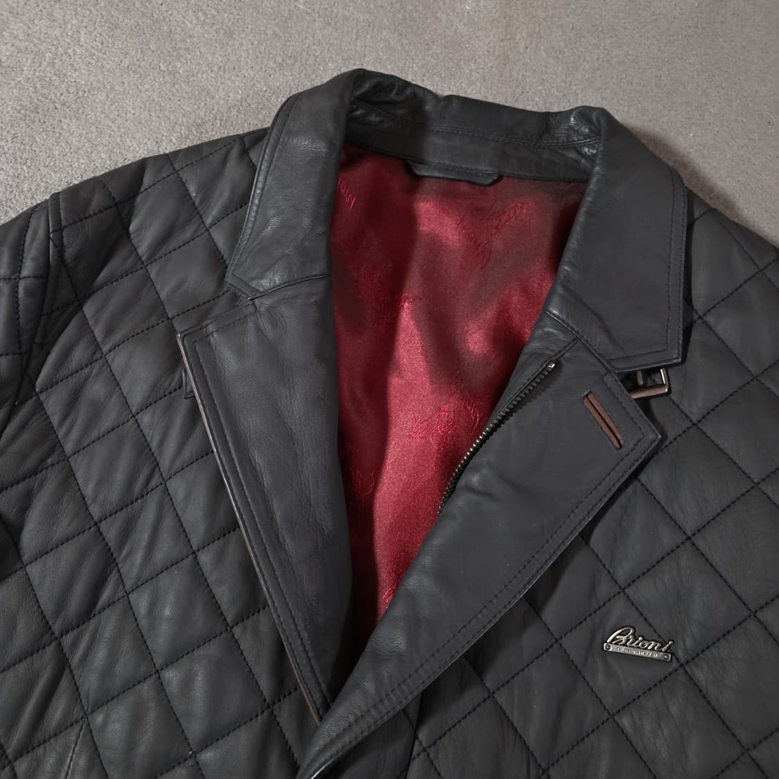 브리오니 레더 퀼팅 자켓 블레이저 M L 상품이미지3