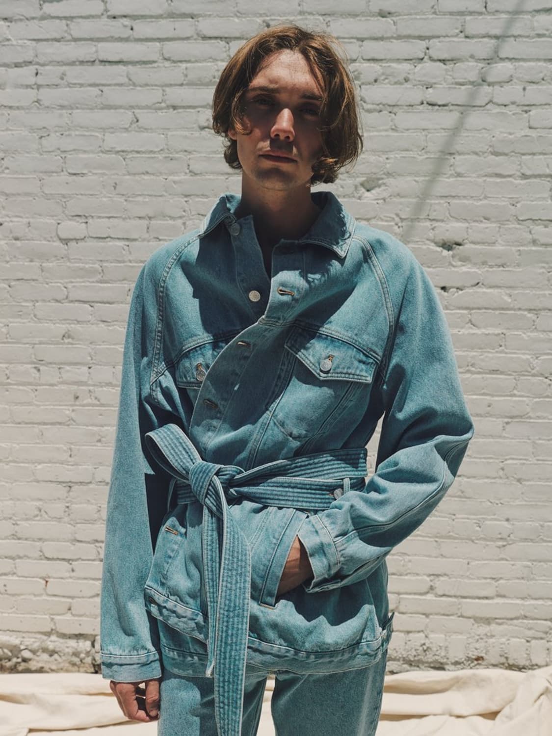 마틴로즈 벨트 데님 자켓 M 상품이미지2