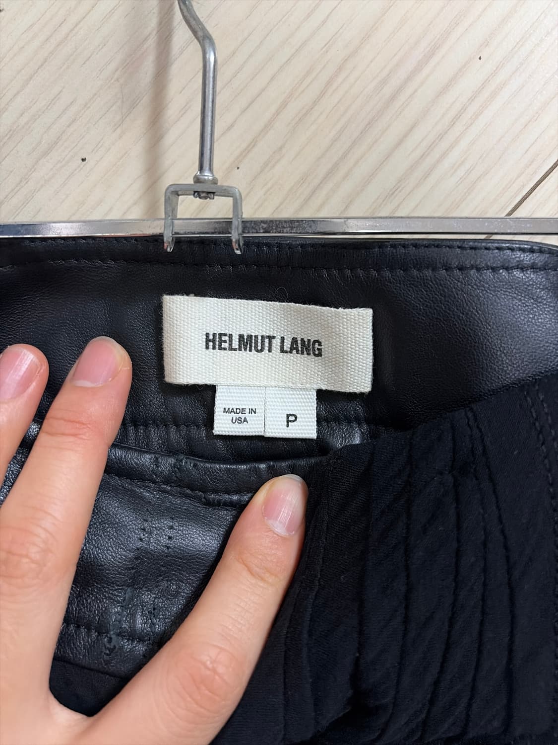 헬무트랭 드레이핑 저지 블랙 스커트 상품이미지5