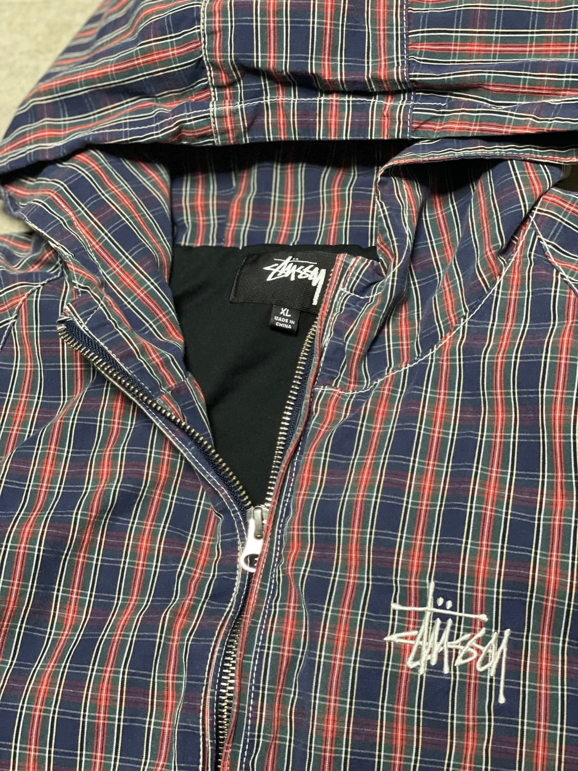 스투시 브러쉬드 코튼 아노락 플레이드 체크 상품이미지2