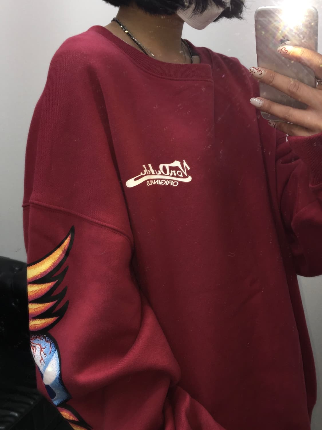 빅 사이즈 본더치 암 로고 맨투맨 상품이미지2