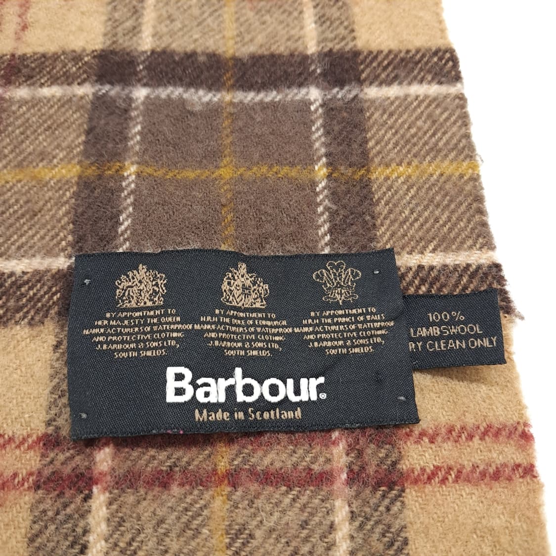 MX328 바버 브라운 타탄체크 램스울 목도리 머플러 상품이미지5