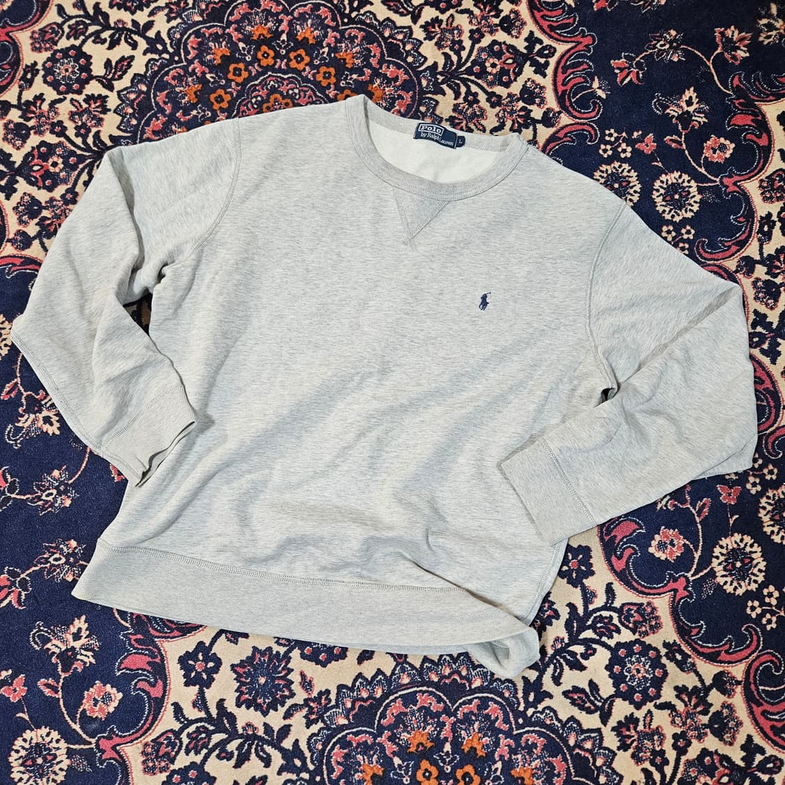 폴로랄프로렌 멜란지 그레이 맨투맨 Lsize 상품이미지1