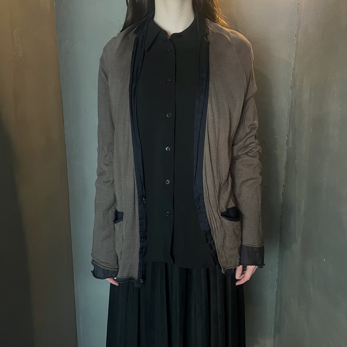 컬러 레이어드 가디건 상품이미지3