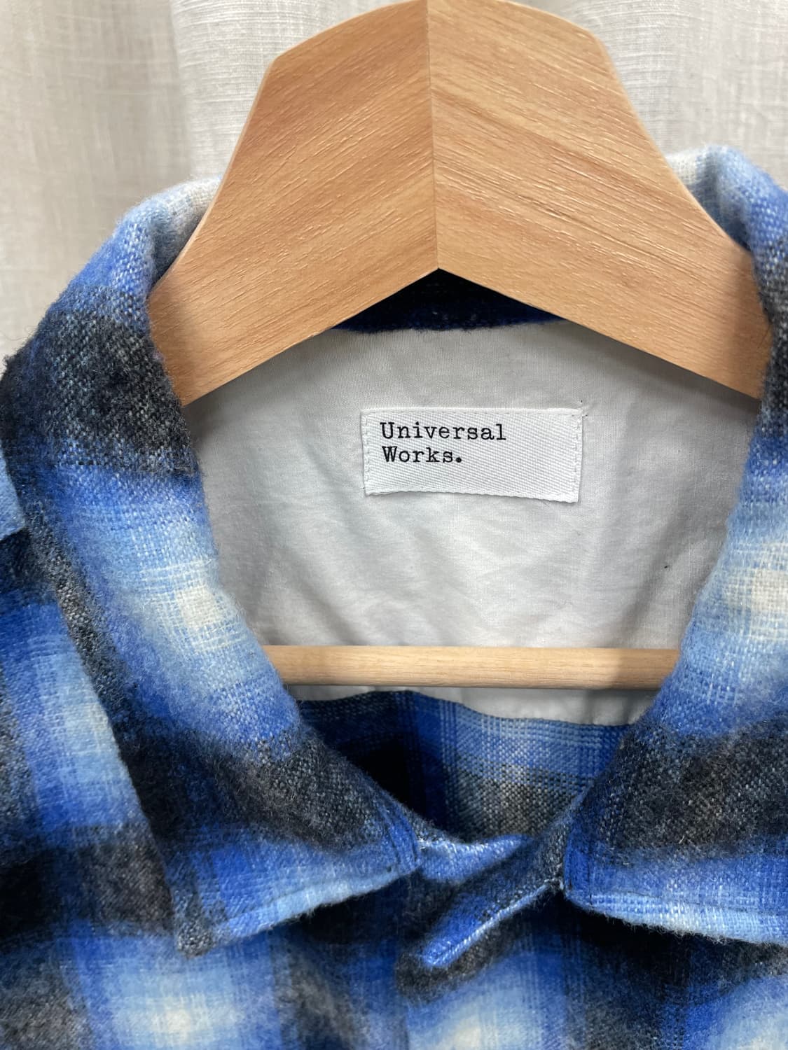 Universal works 블루 울 셔츠 L  상품이미지2