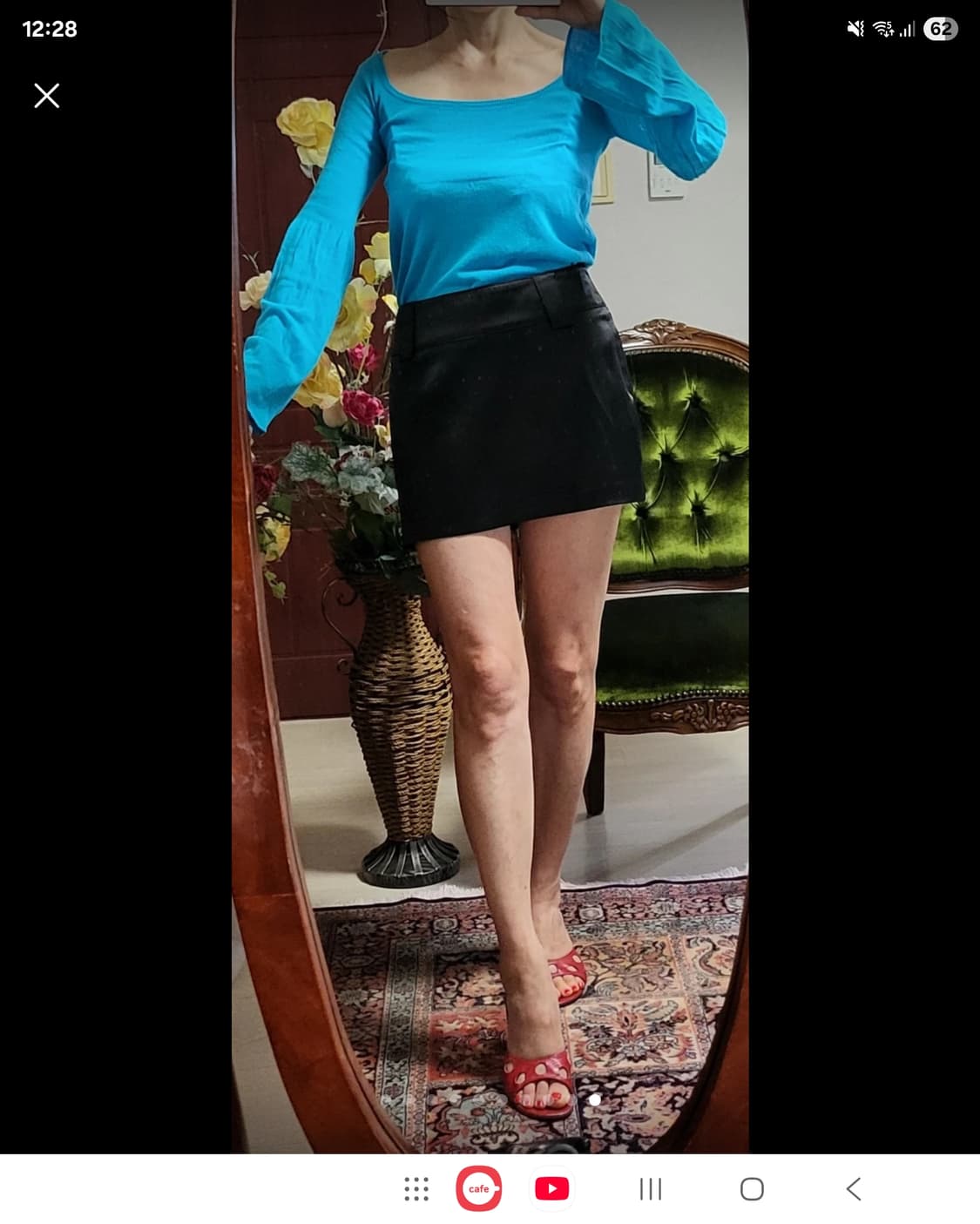 스페인 망고 MNG 블루 오프숄더 니트  상품이미지10