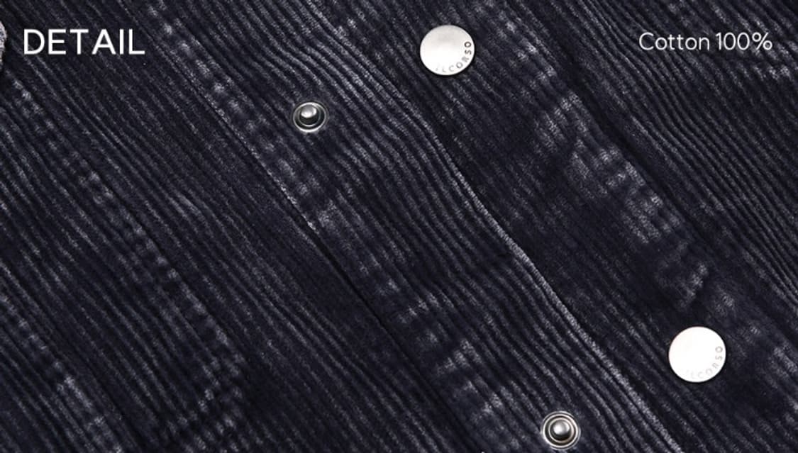 일꼬르소 워시드 코듀로이 트러커 자켓 차콜그레이 / L 상품이미지4