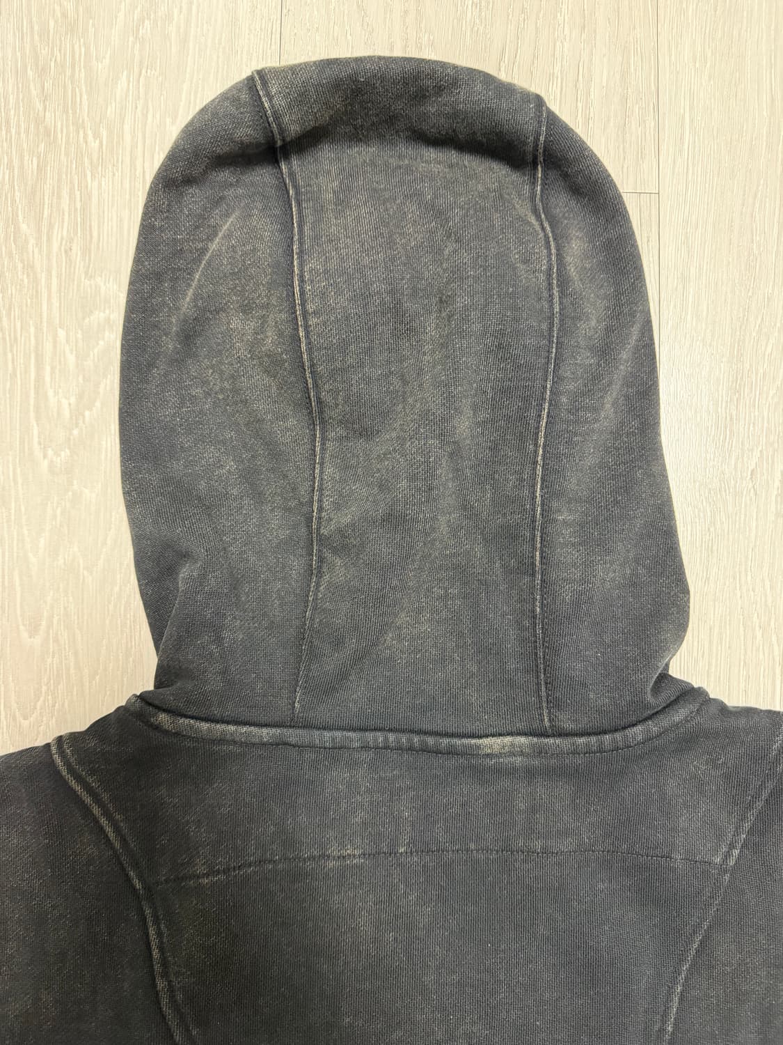 미스치프 블리치드 풀오버 후디 워시드 블랙 상품이미지6