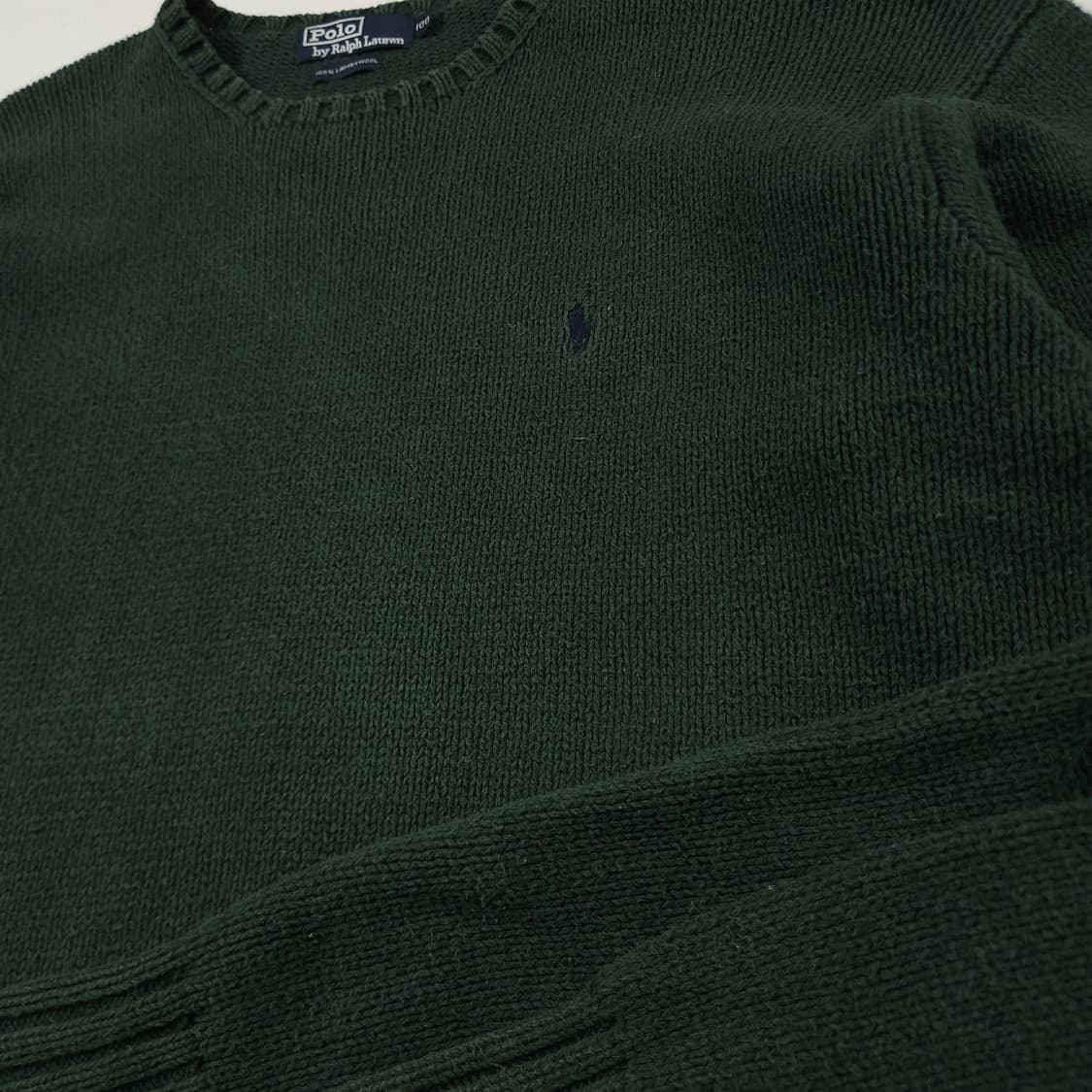 L(100)폴로 랄프로렌 크루넥 니트 포레스트그린 상품이미지7