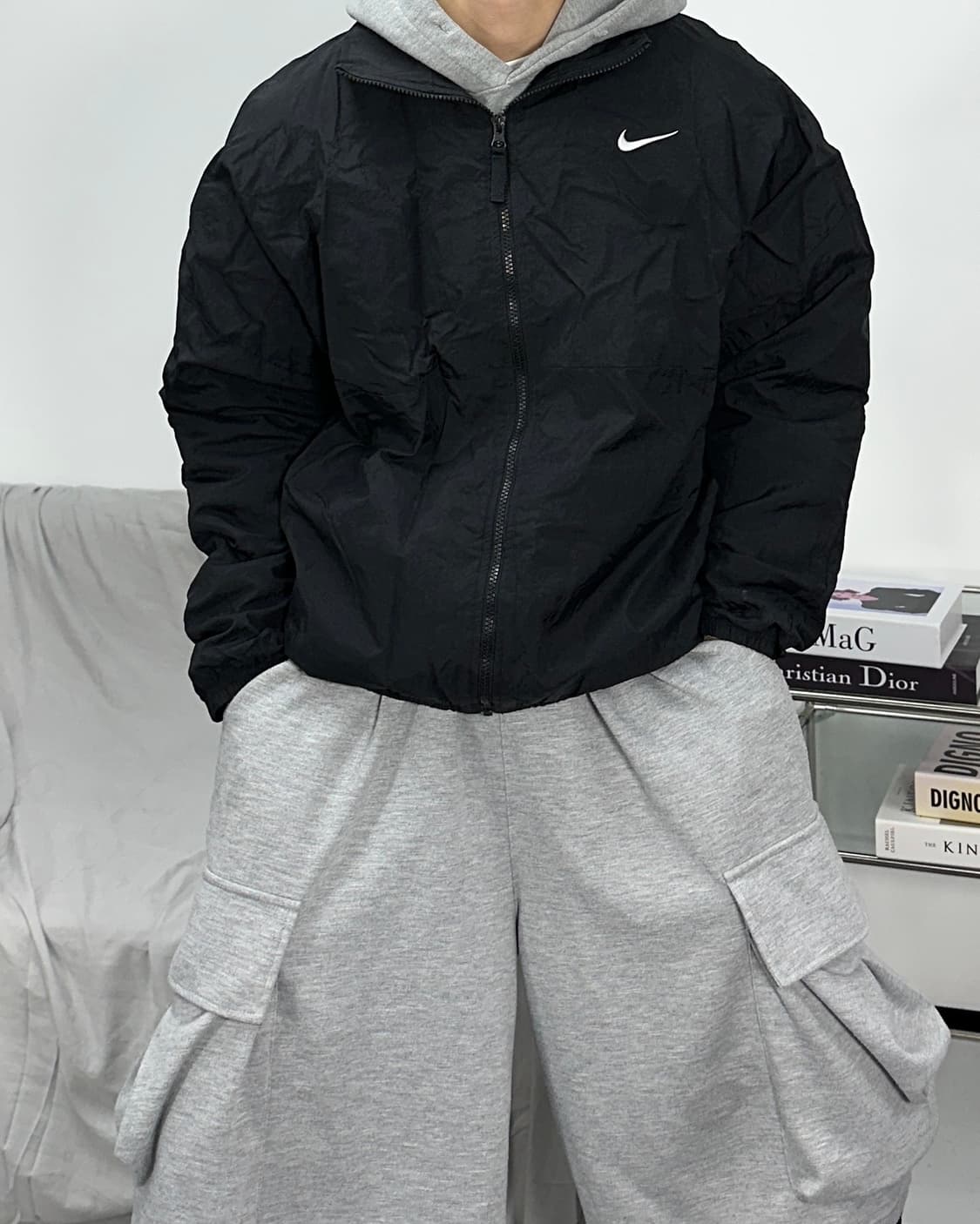 나이키 빅로고 나일론 바람막이 L 상품이미지1