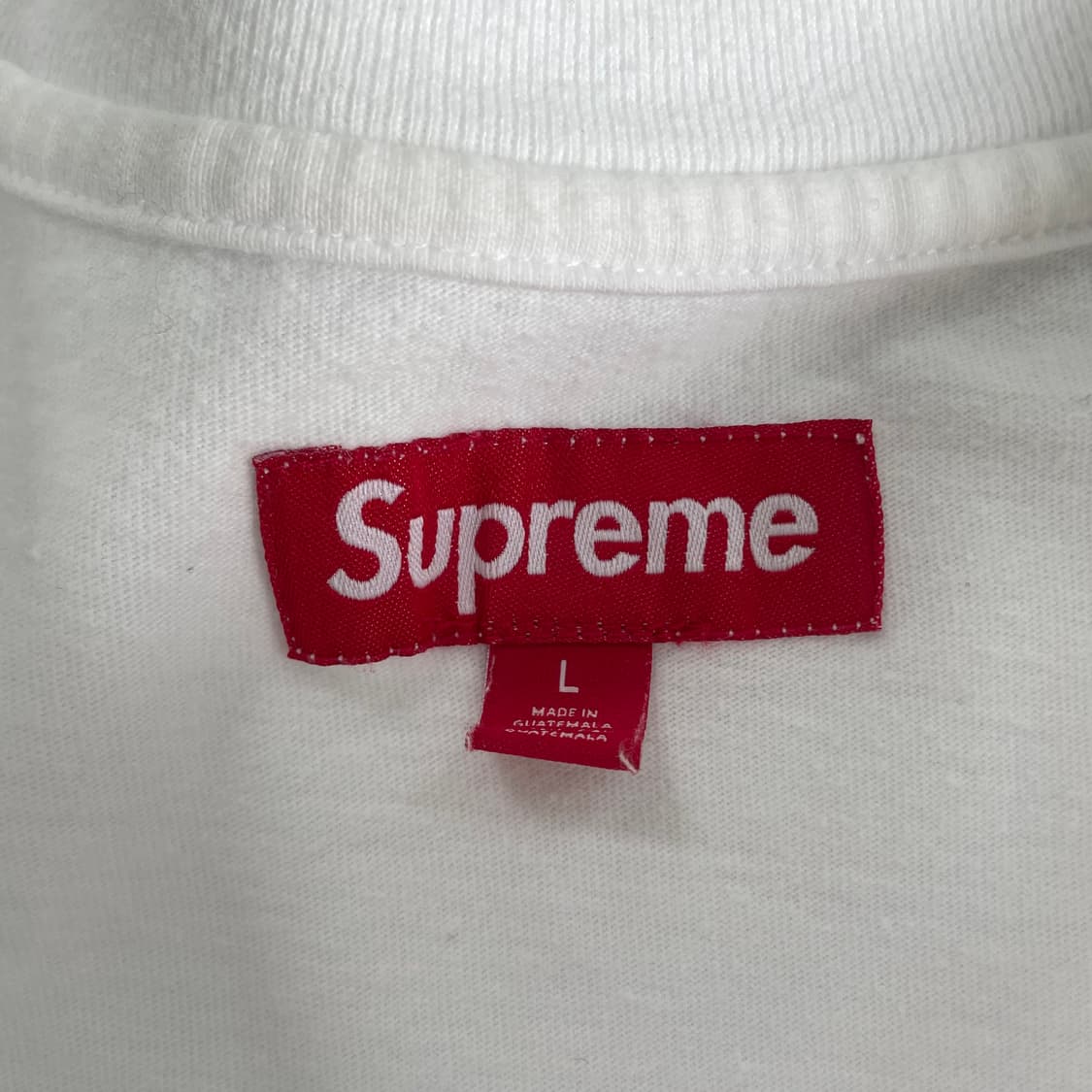 Supreme  슈프림 자수 화이트 반팔 티셔츠 상품이미지4