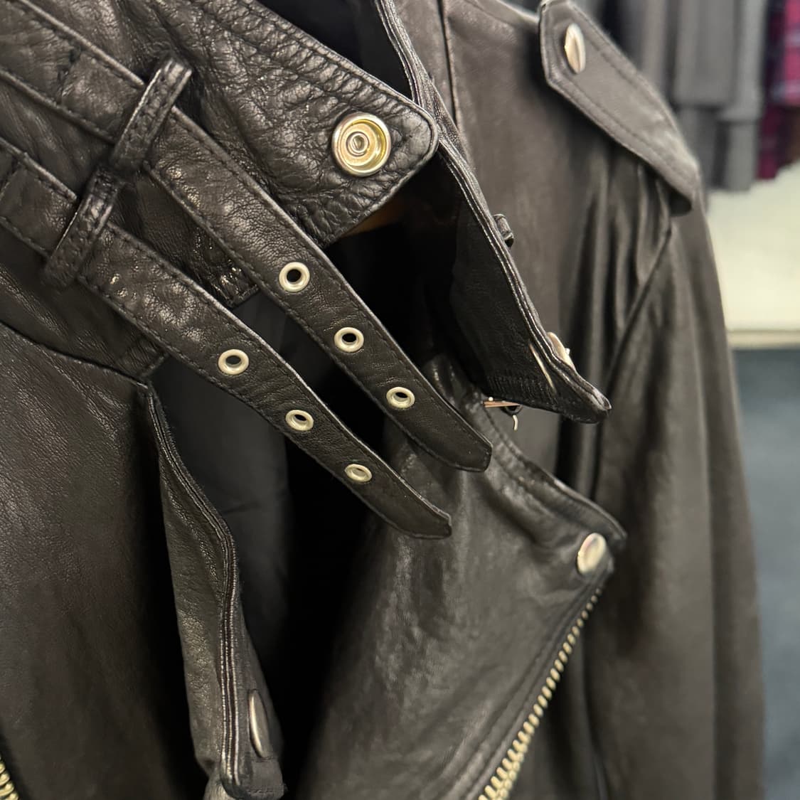 [105] 빈티지 양가죽100% 라이더자켓 상품이미지7