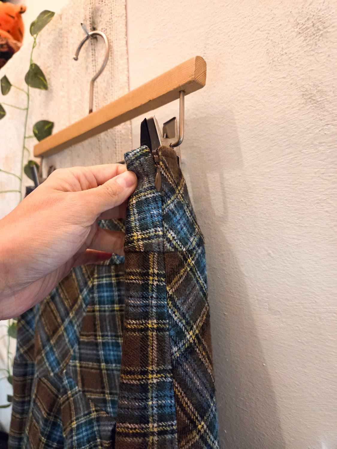 민트초코 울 스커트 상품이미지4