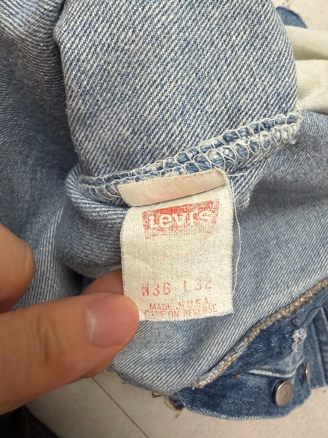 90s 리바이스 501 컷오프 데님 Made in USA 상품이미지4