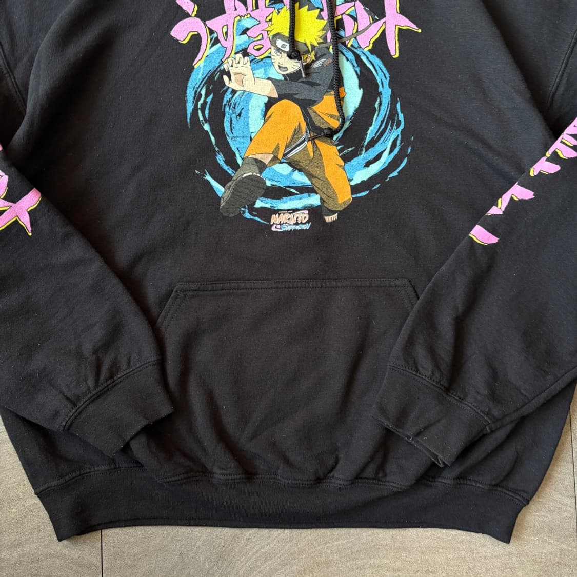 나루토 질풍전 07년도 나선환 블랙 후드 티 상품이미지5