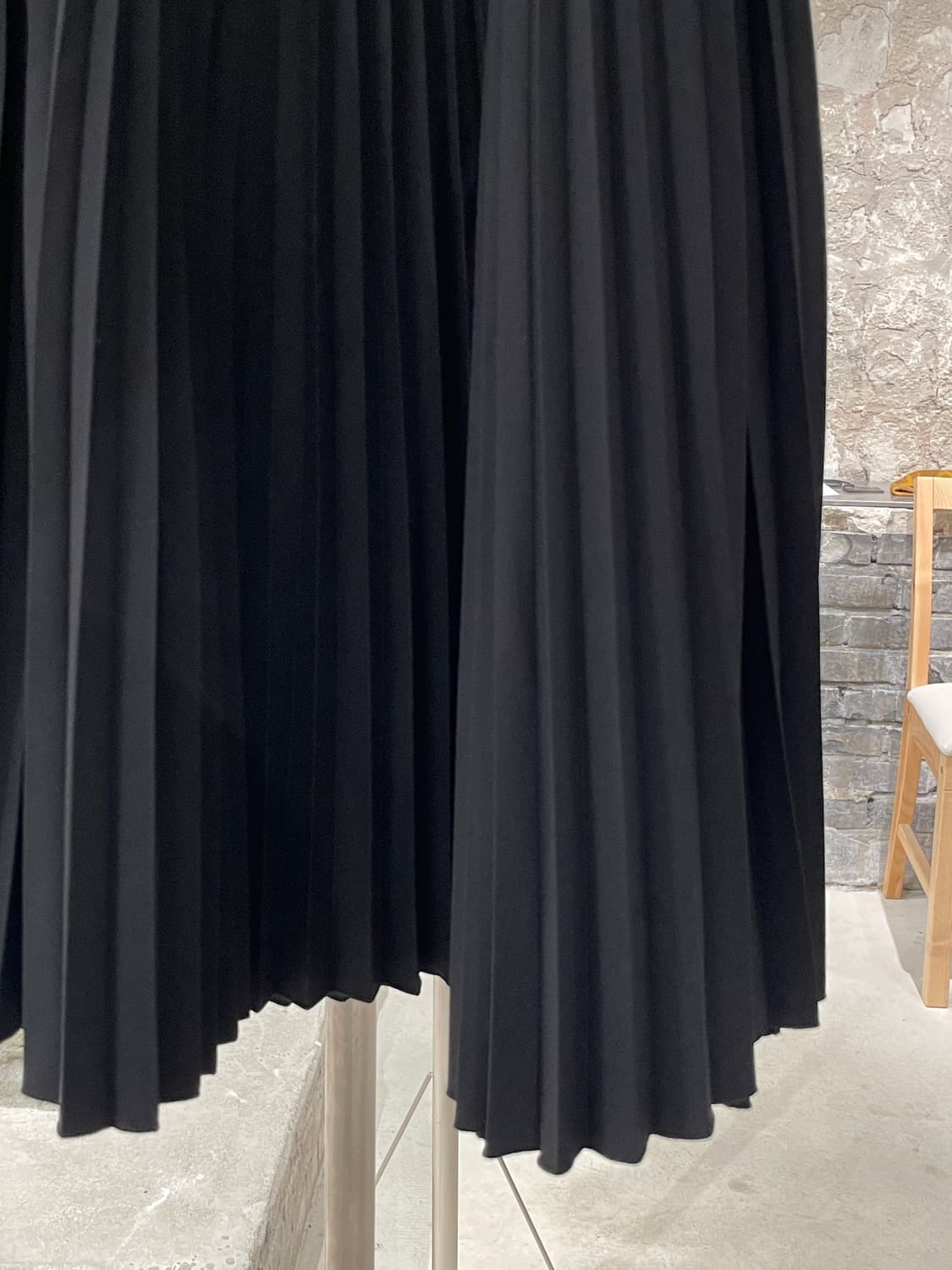 프라다 블랙 클래식 플레어 플리츠 롱 스커트 상품이미지5