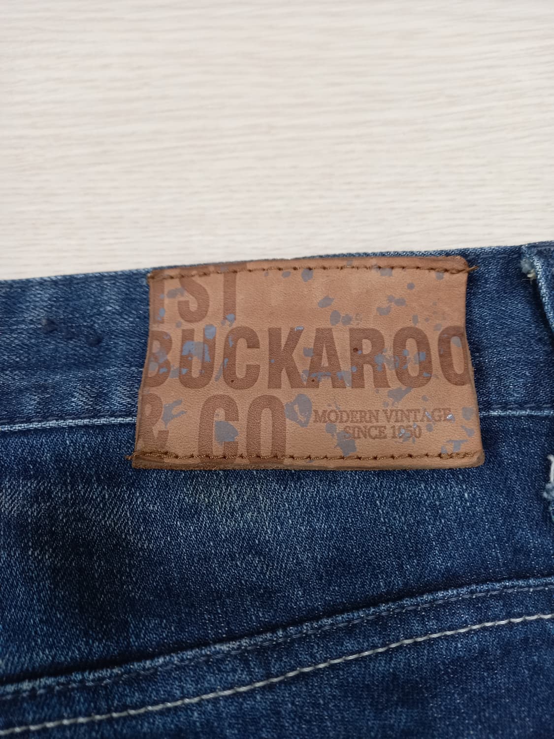 32 BUCKAROO Kor 데미지워싱 스판 슬림일자진 진청 32-219 상품이미지5