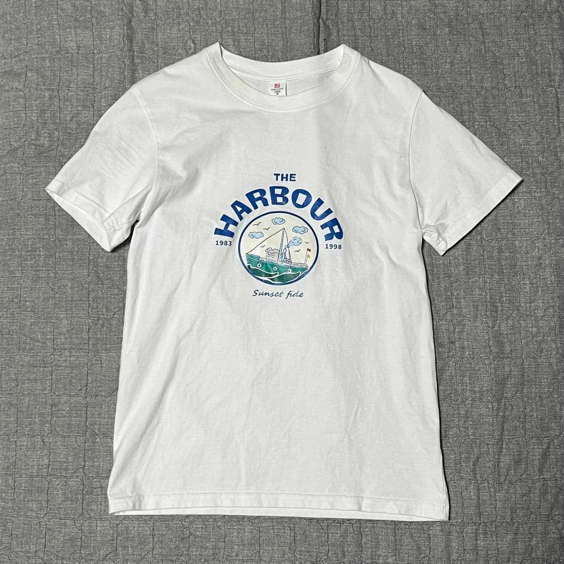 하버 프린트 보세 반팔 M 여성 유니클로 하버 반팔티 상품이미지1