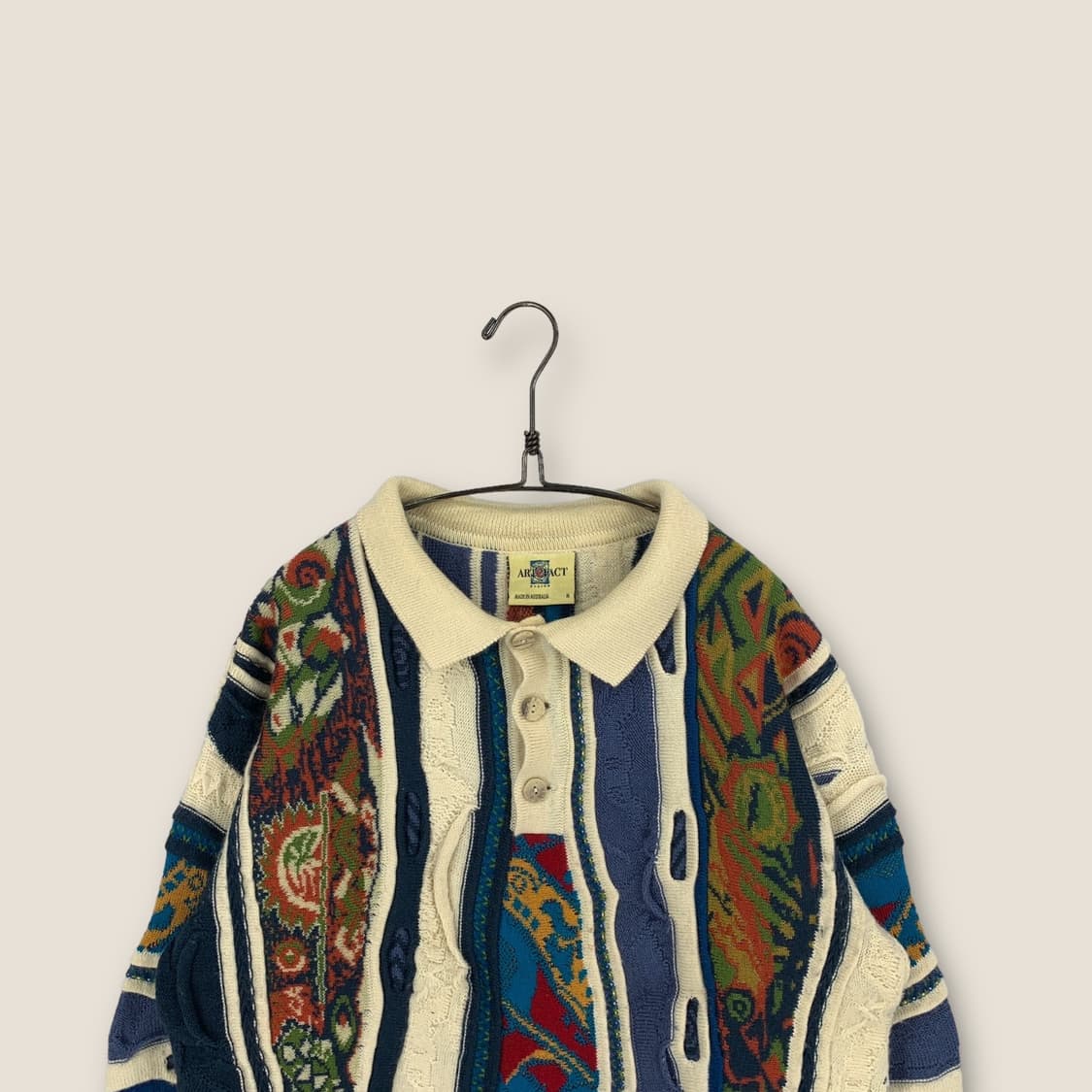 오스트레일리아 케이블패턴 PK카라 니트 상품이미지3