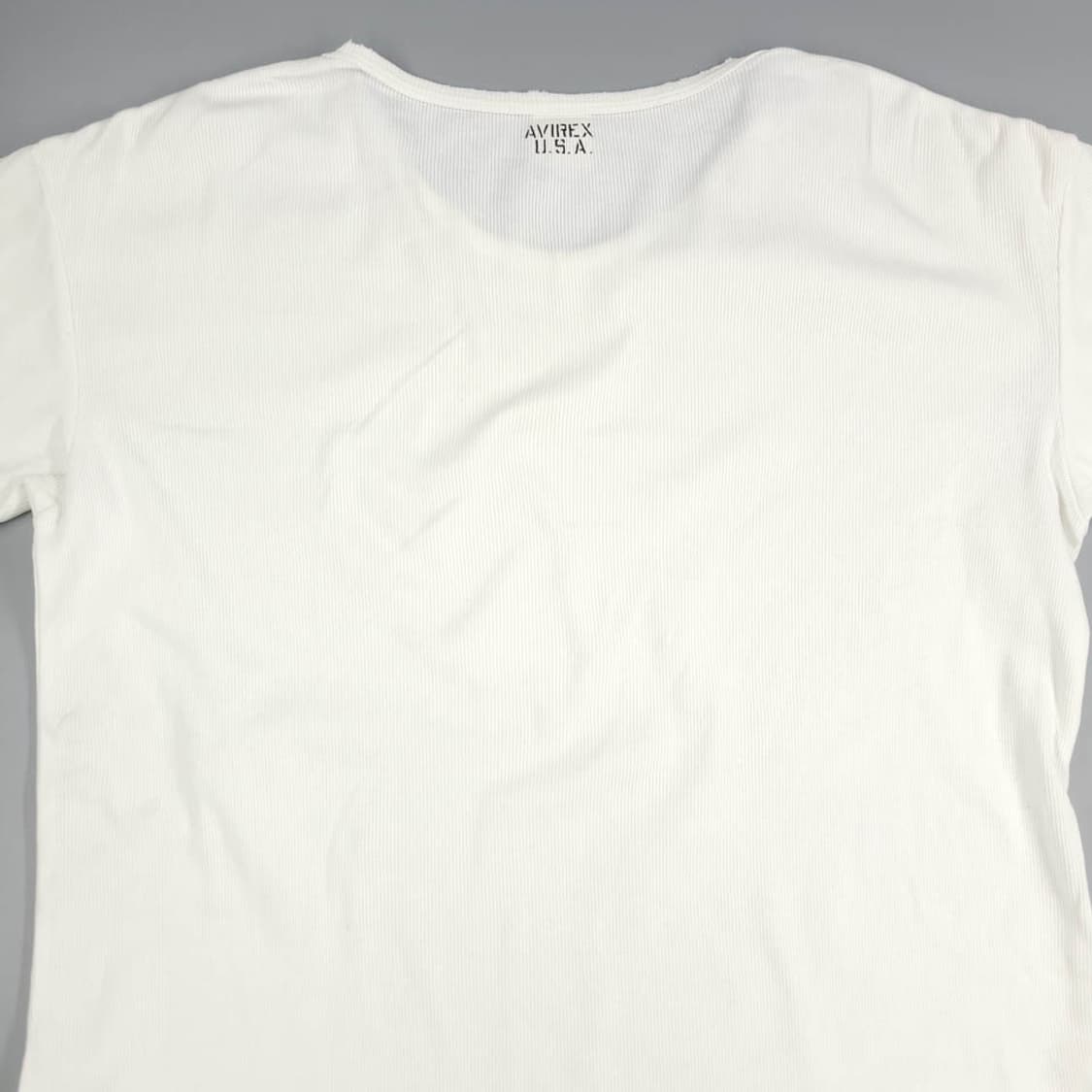 AVIREX WHITE RIBBED SHORT SLEEVE 상품이미지5