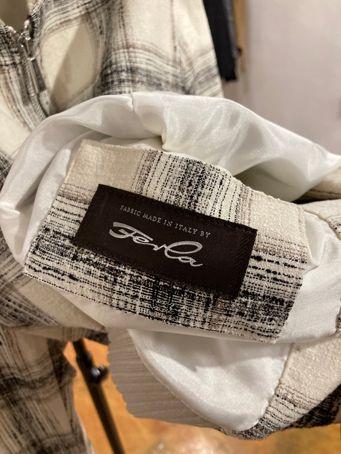 체크 패턴 집업 블루종 상품이미지9