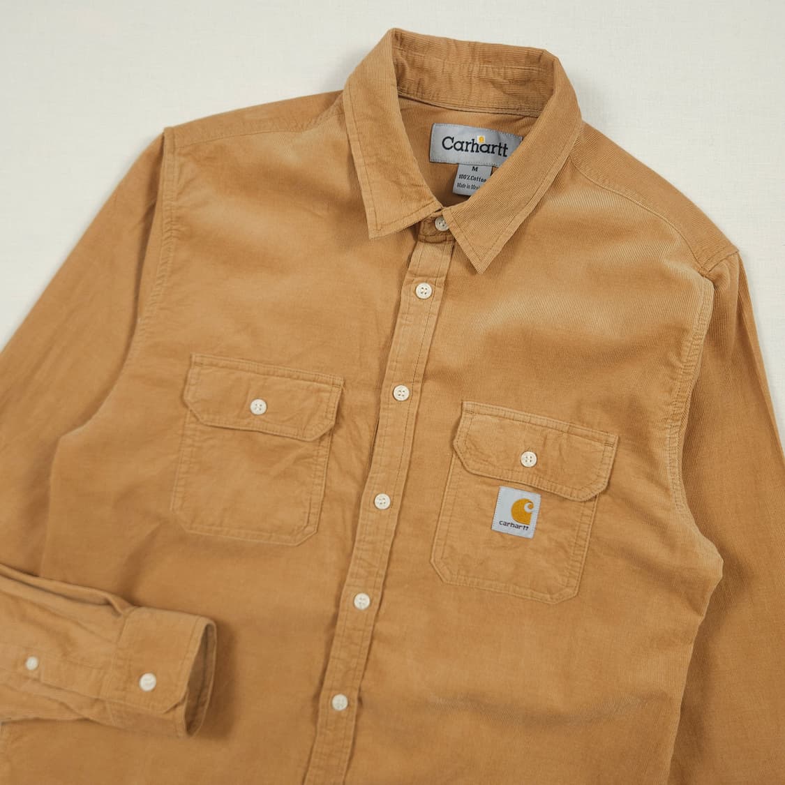 M(95) 칼하트 리워크 코듀로이셔츠 라이트브라운 상품이미지1
