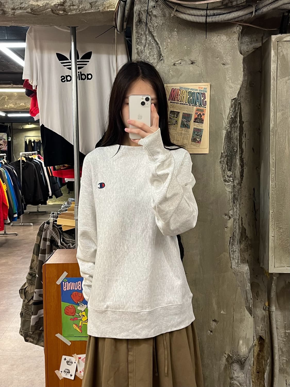 챔피온 맨투맨 그레이 M #csz1056 상품이미지2