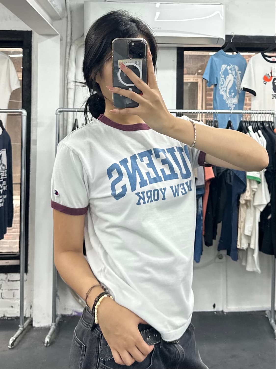 챔피온 퀸스 버건디 링거티 상품이미지1