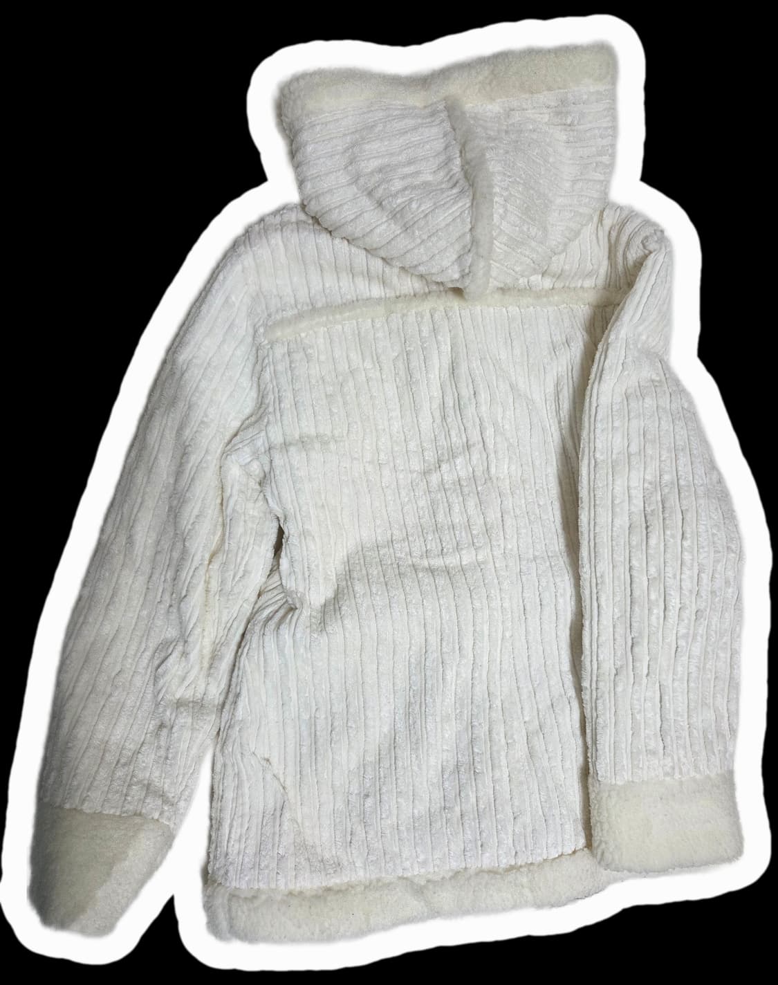 양털 뽀글 빵단추 화이트 코트 상품이미지3