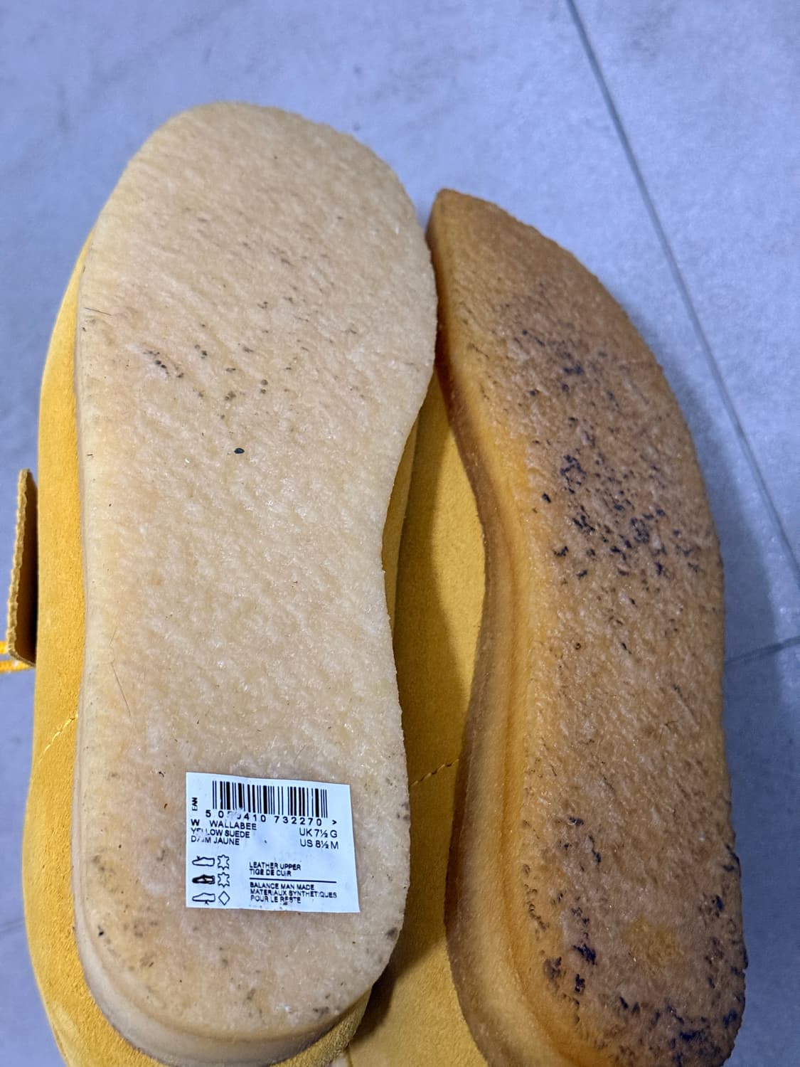 Clarks 클락스 왈라비 옐로우 260 상품이미지3