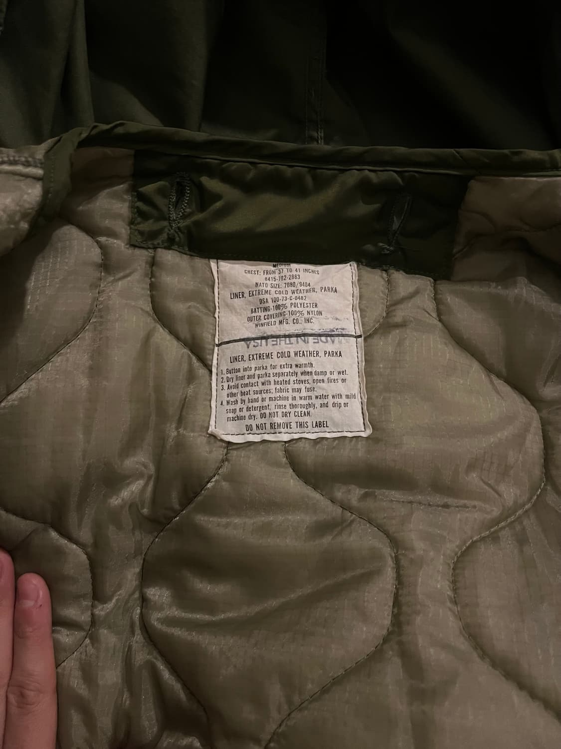 오리지널 M51 내피 포함 하이브리드 자켓 xl 상품이미지7