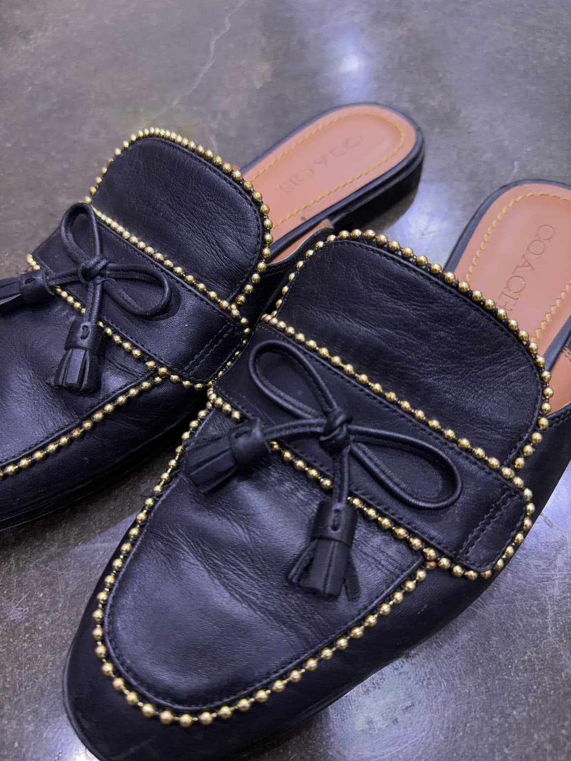 코치 스터드 태슬 로퍼 뮬 블로퍼 구두 슬리퍼 슈즈 245 상품이미지4