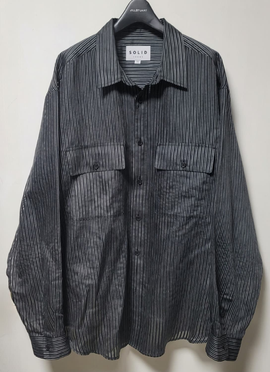 25S/S 솔리드옴므 시스루 시어 스트라이프 셔츠 52 상품이미지3