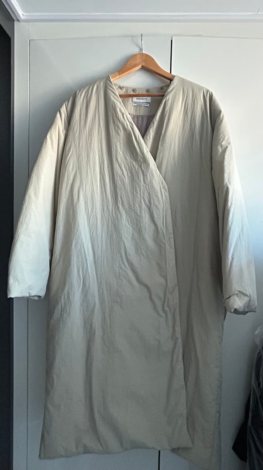 AMOMENTO 아모멘토 머플러 롱패딩 코트 상품이미지4